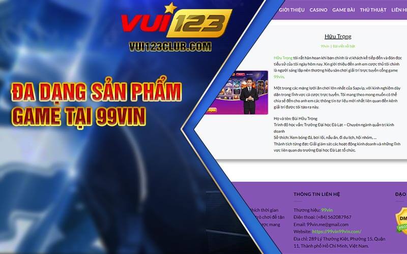 Đa Dạng Sản Phẩm Game Tại 99Vin